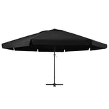 Vidaxl -Parasol mit Aluminiumpol 600 cm Schwarz