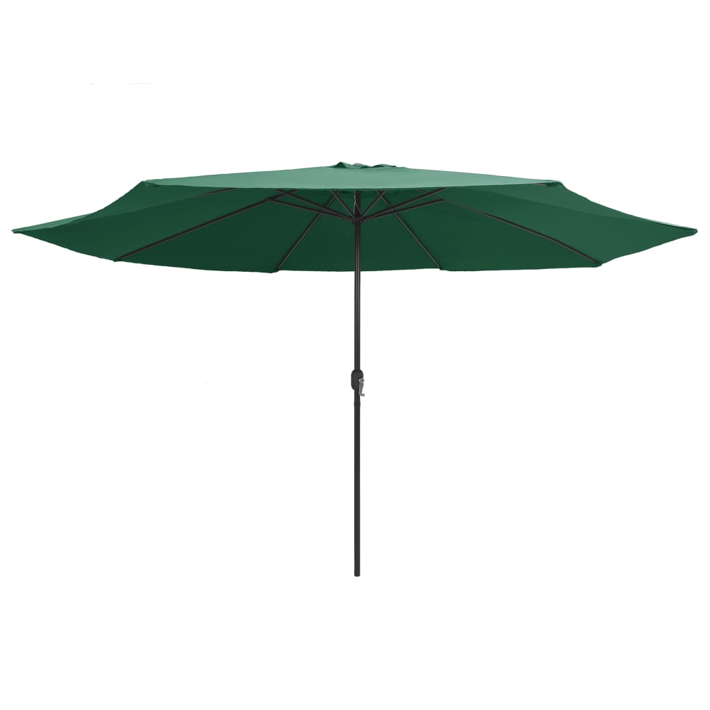 Vidaxl -parasol med metalstang 390 cm grøn