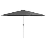 VIDAXL -Parasol mit Metallpol 390 cm Anthrazit -gelöscht