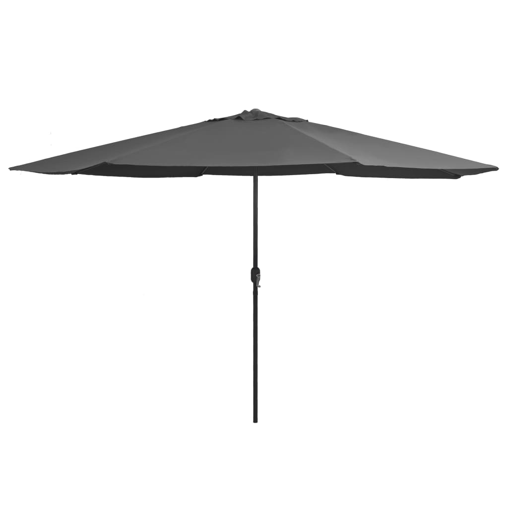 Vidaxl Parasol s kovinskim drogom 390 cm antracit -obarvan