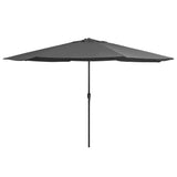 Vidaxl parasol avec poteau métallique 390 cm anthracite -colored