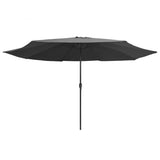VIDAXL -Parasol mit Metallpol 390 cm Anthrazit -gelöscht