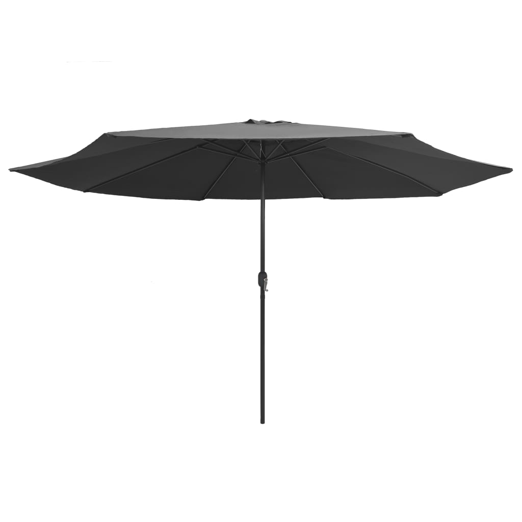 Vidaxl Parasol s kovinskim drogom 390 cm antracit -obarvan