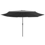 Vidaxl parasol avec poteau métallique 390 cm anthracite -colored