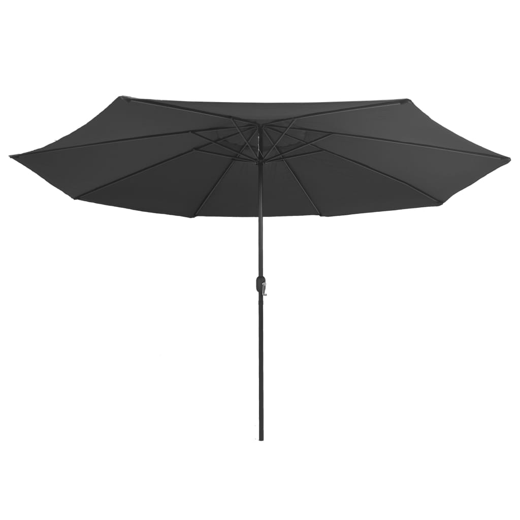 Vidaxl Parasol s kovinskim drogom 390 cm antracit -obarvan