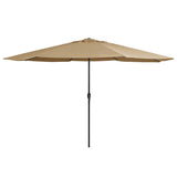 VIDAXL -Parasol mit Metallpol 390 cm Taupe