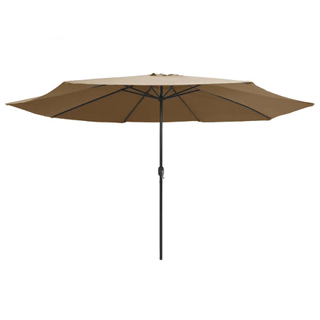 VidaXL Sonnenschirm mit Metallstange 390 cm Taupe