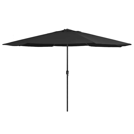 VidaXL Sonnenschirm mit Metallstange 390 cm schwarz