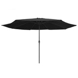 Vidaxl -Parasol mit Metallstast 390 cm schwarz