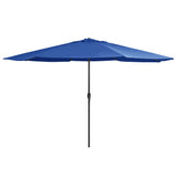 Parasol vidaxl avec poteau métallique 390 cm bleu azure