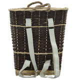 Vidaxl Wood basket with carrying straps 44.5x37x50 cm Natural willow wood