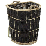 Vidaxl Wood basket with carrier straps 57x51x69 cm Natural willow wood