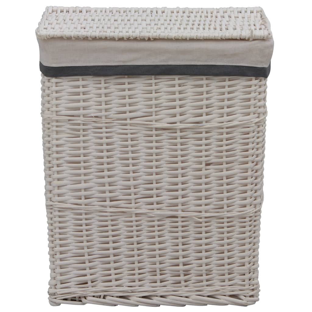 Vidaxl Laundry Basket Willows White