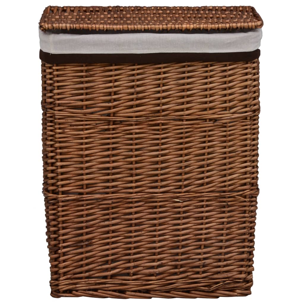 Panier de blanchisserie Vidaxl Willows Brown