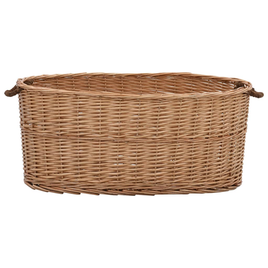 Vidaxl Holzkorb mit Griffen 78x54x34 cm Natural Willow Wood