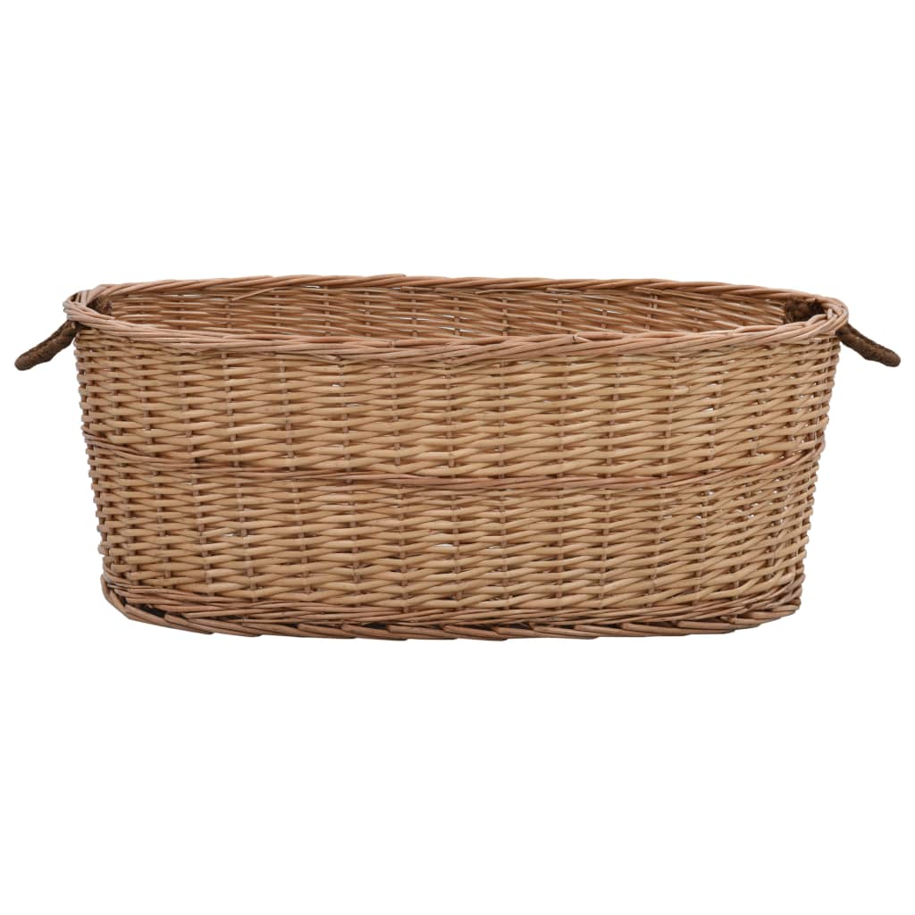 Vidaxl Wood Basket med håndtak 88x57x34 cm naturlig pil tre