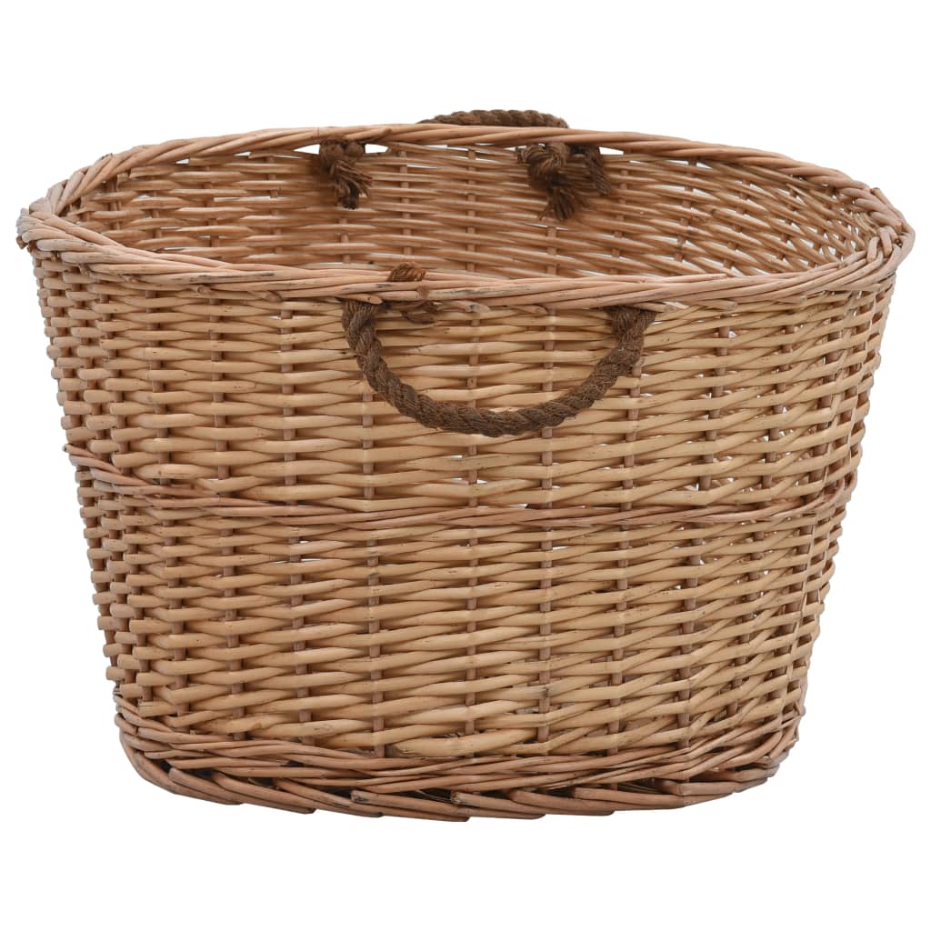 Vidaxl Wood Basket med håndtak 88x57x34 cm naturlig pil tre