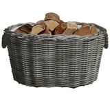 Vidaxl Wood Panier avec poignées 59x42x28 cm en bois de saule gris