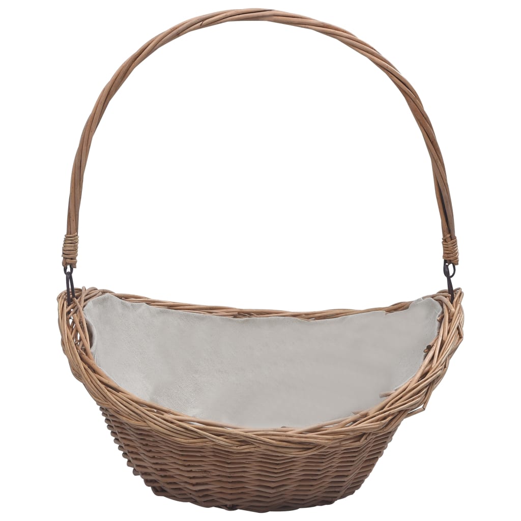 Vidaxl Wood Panier avec poignée 57x46.5x52 cm Brunier en bois de saule