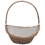 Vidaxl Wood Basket z uchwytem 57x46,5x52 cm Willow Wood Brown