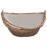 Cesta de madera Vidaxl con mango 57x46.5x52 cm Willow Wood Brown