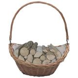 Vidaxl Wood Basket z uchwytem 57x46,5x52 cm Willow Wood Brown