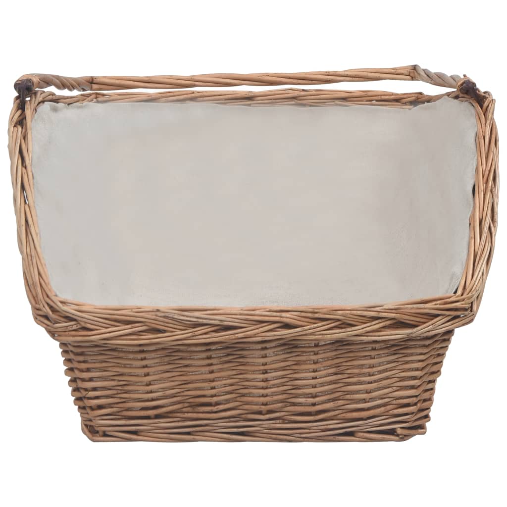 Vidaxl Wood Panier avec poignée 61,5x46.5x58 cm Brower en bois de saule