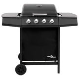 Vidaxl Gasbarbecue Grill mat 4 Burers schwaarz