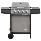 Vidaxl gas barbecue with 4 burners black and silver colored