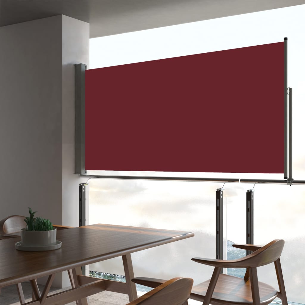 Schermo del giardino Vidaxl estendibile 80x300 cm rosso