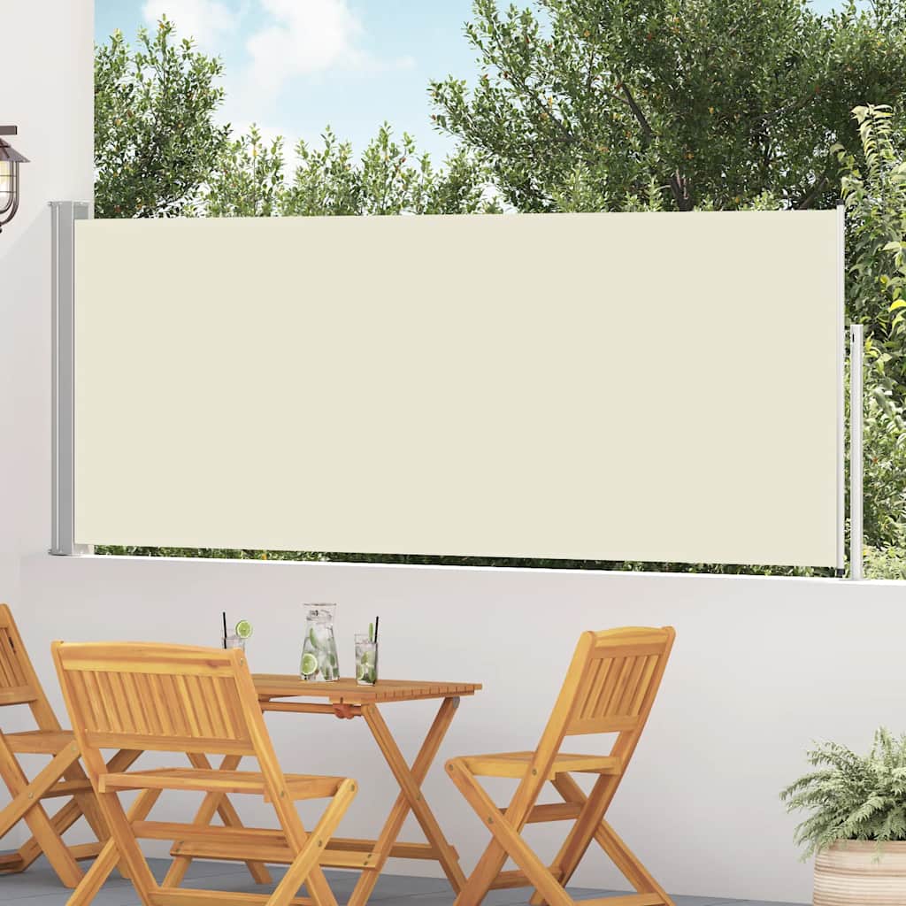 Vidaxx ausziehbarer Gartenschirm 120x500 cm creme