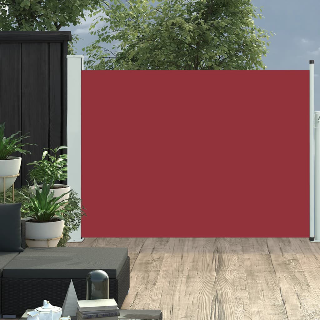 Écran de jardin vidaxl extensible 120x500 cm rouge