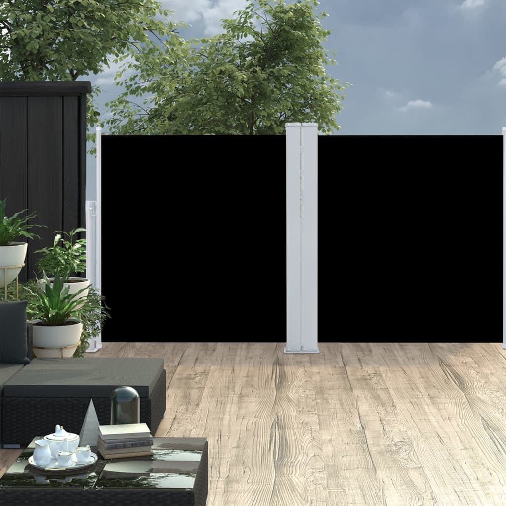 Vidaxl vindrutan utdragbar 100x600 cm svart