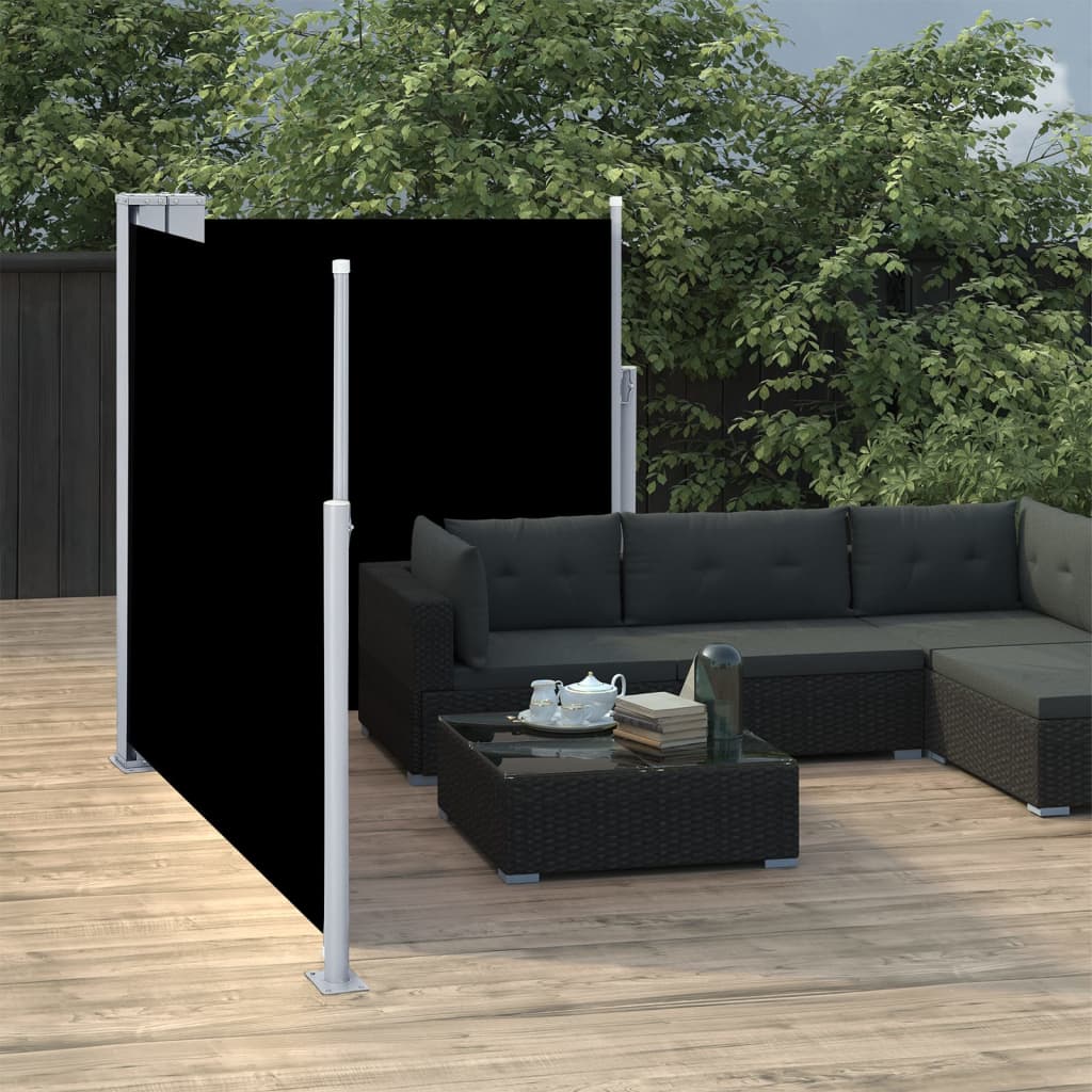 Vidaxl vindrutan utdragbar 100x600 cm svart