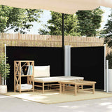 Vidaxx ausziehbarer Windschutz 120x600 cm schwarz