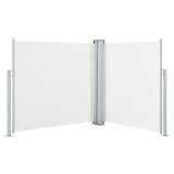 Vidaxl Windschutzscheibe ausziehbar 120 x 600 cm Creme