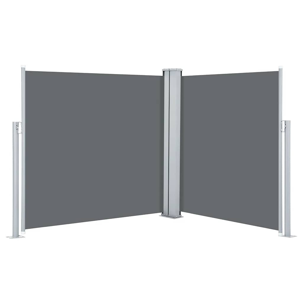 Vidaxx ausziehbarer Windschutz 120x600 cm Anthrazit