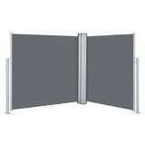 Vidaxx ausziehbarer Windschutz 120x600 cm Anthrazit