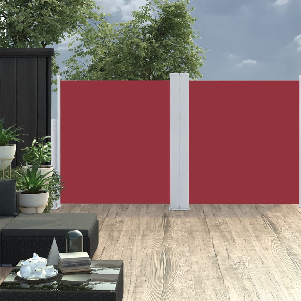 Vidaxl Windschutzscheibe ausziehbar 120 x 600 cm rot