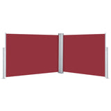 Vidaxl windscherm uittrekbaar 100x1000 cm rood