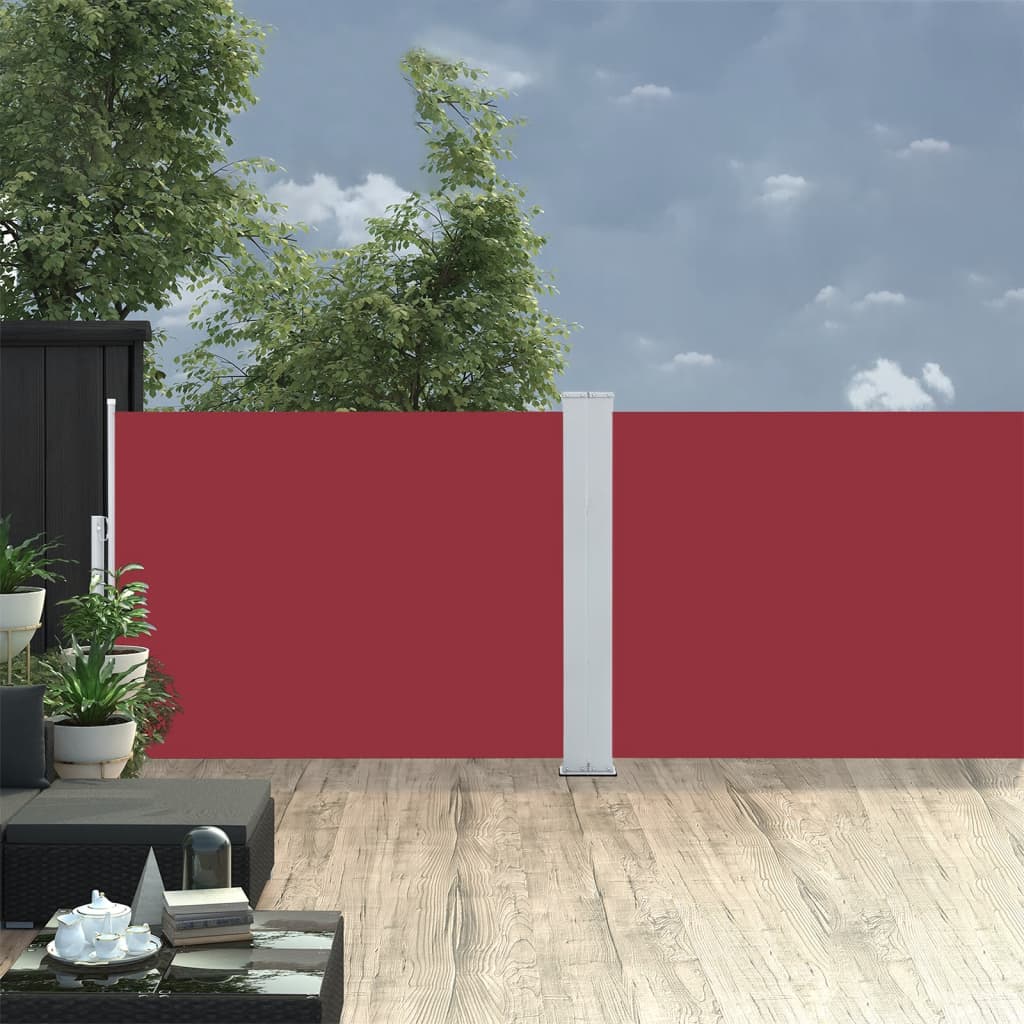 Pare-brise vidaxl extensible 100x1000 cm rouge