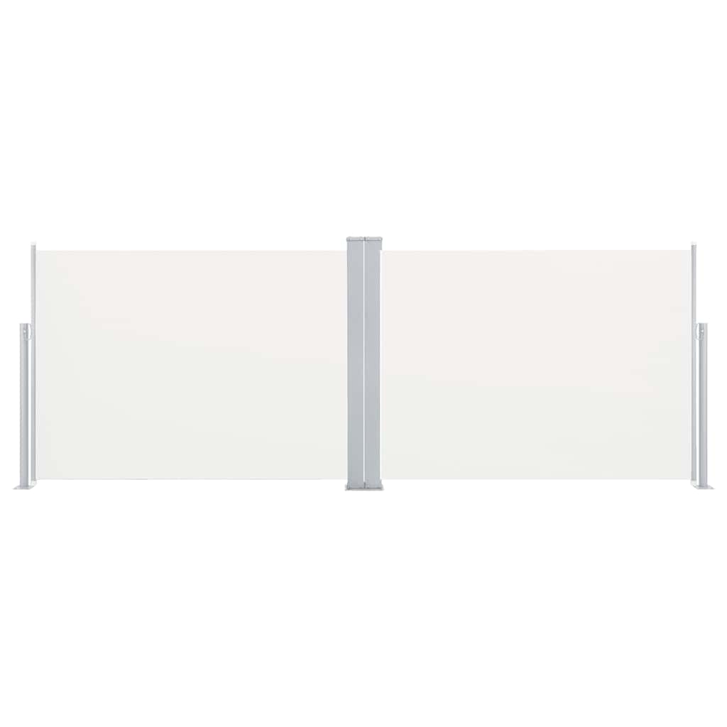 Vidaxx ausziehbarer Windschutz 120x1000 cm creme