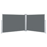 Pare-brise vidaxl extensible 120x1000 cm anthracite