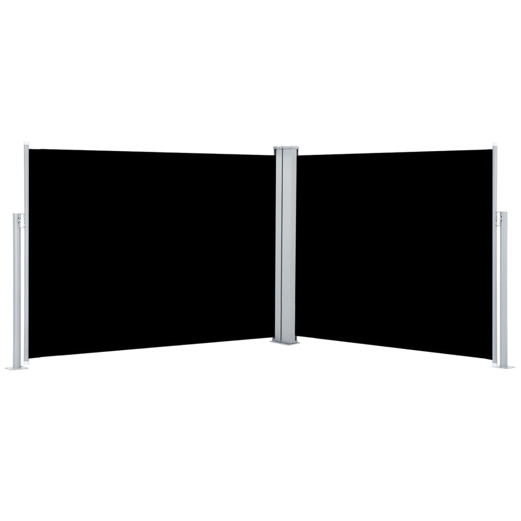 Pare-brise vidaxl extensible 140x1000 cm noir