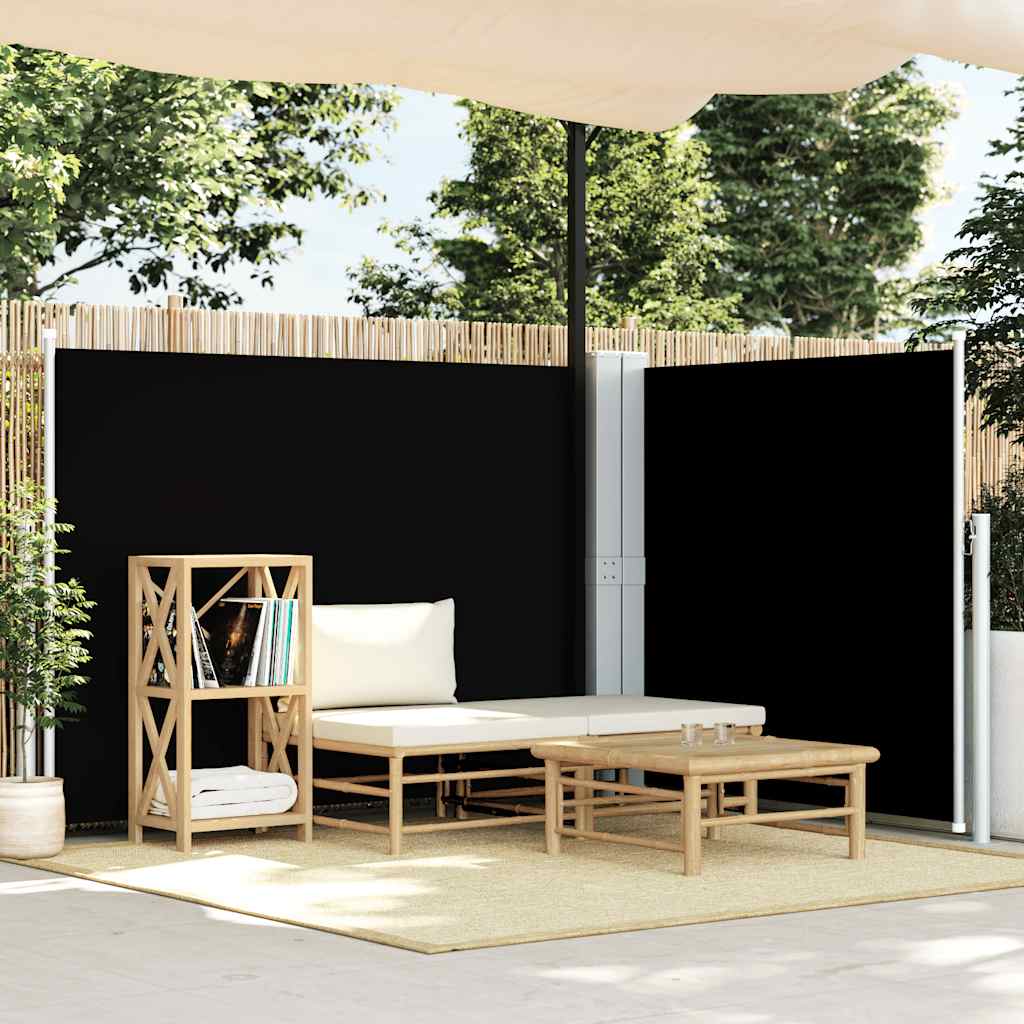 VIDAXL -Windschutzscheibe ausziffabel 140x1000 cm schwarz