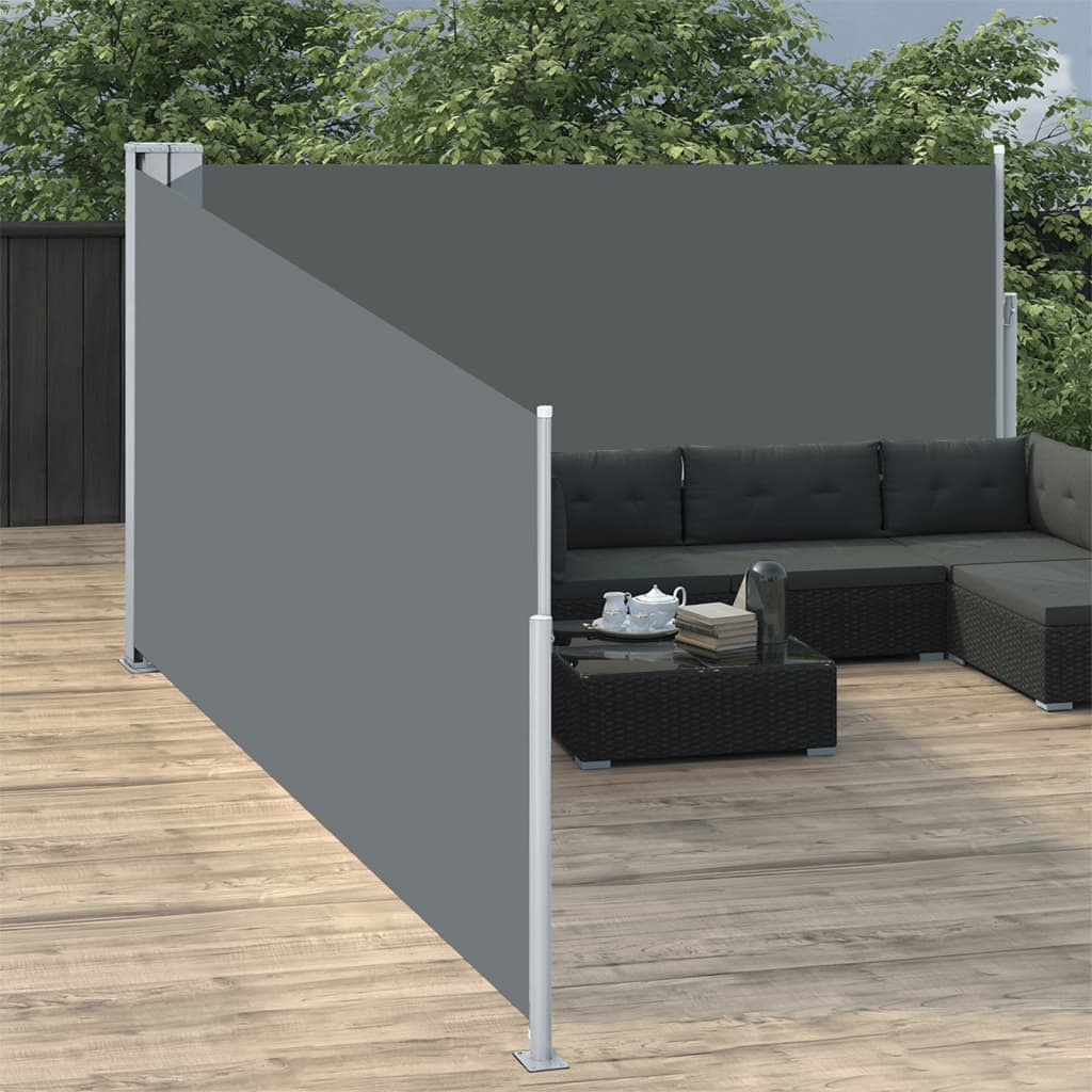 VIDAXL Parature estendibile da 140x1000 cm antracite