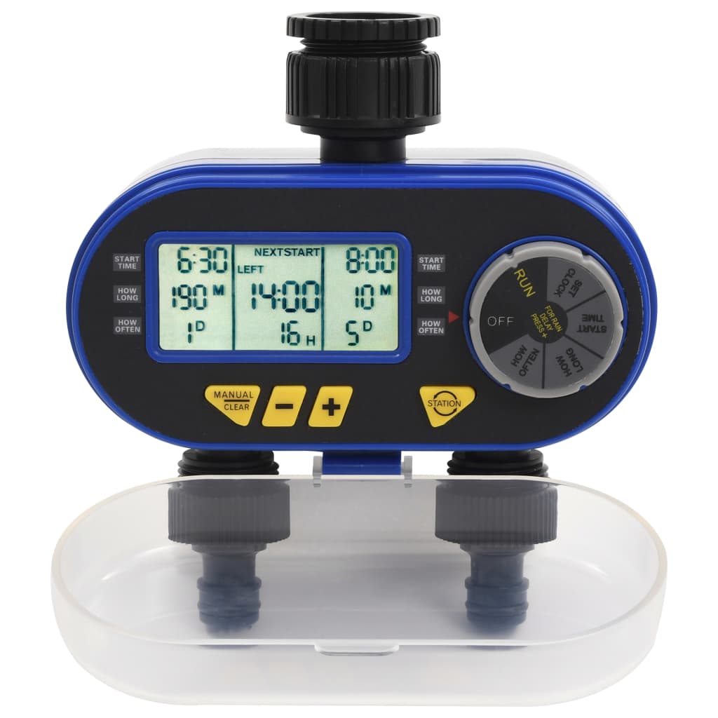 Vidaxl Watertimer con doble salida automáticamente digitalmente