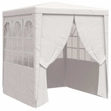 Vidaxl -Partyzelt mit Seitenwänden Professional 90 g m² 2x2 m Weiß