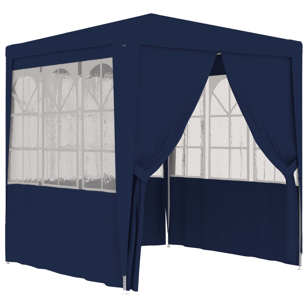 Tenda per feste Vidaxl con pareti laterali professionali 90 g m² 2x2 m blu