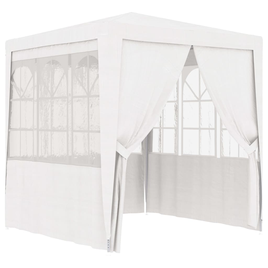 Tenda da festa Vidaxl con pareti laterali professionali 90 g m² 2,5x2,5 m bianco